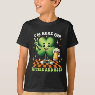 Camiseta Estou Aqui Para Os Seios E Cerveja Dia De São Patr