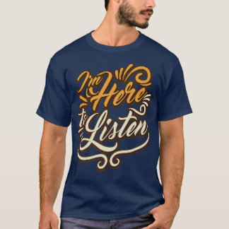 Camiseta Estou aqui para ouvir saúde mental2402