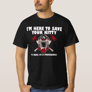 Camiseta Estou aqui para salvar seu Gatinho, Engraçado Bomb