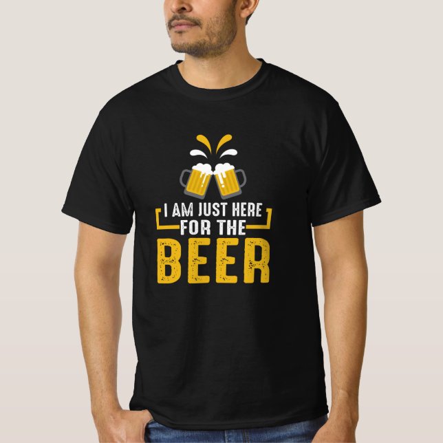 Camiseta Estou aqui pela cerveja (Frente)