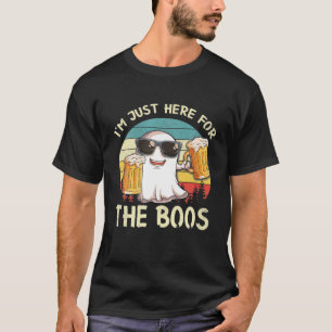 Camiseta Estou aqui pela cerveja Dia de as Bruxas engraçado
