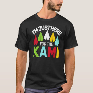 Camiseta Estou aqui pela grua de origami japonesa Kami