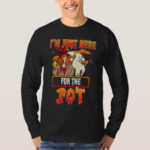 Camiseta Estou aqui pelo humor sarcástico Pote Poker