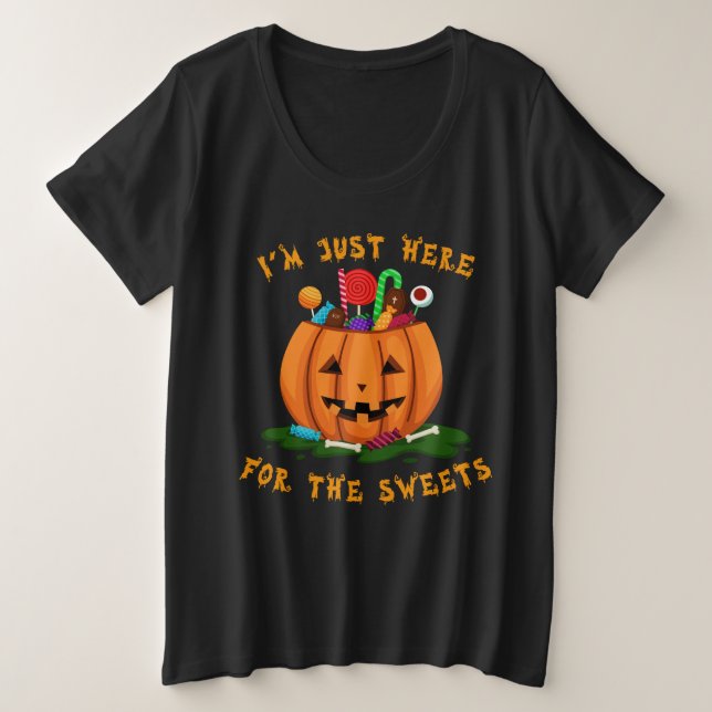 CAMISETA ESTOU AQUI PELOS DOCES (Frente do Design)