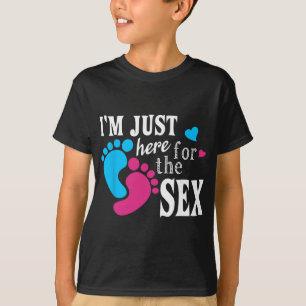 Camiseta Estou Aqui Só Para a Divertida Festa de Revelação