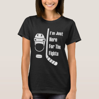 Camiseta Estou Aqui Só Para As Lutas Funny Hockey (3) 