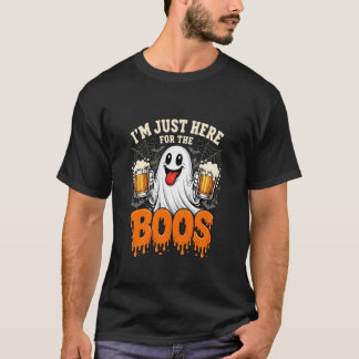 Camiseta Estou Aqui Só Para As Vaias Fantasma Divertido de