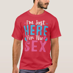 Camiseta Estou Aqui Só Para Ver Gênero Revelar Meninas