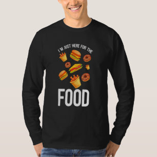 Camiseta Estou Aqui Só Pela Comida Hambúrguer Donut E Frang