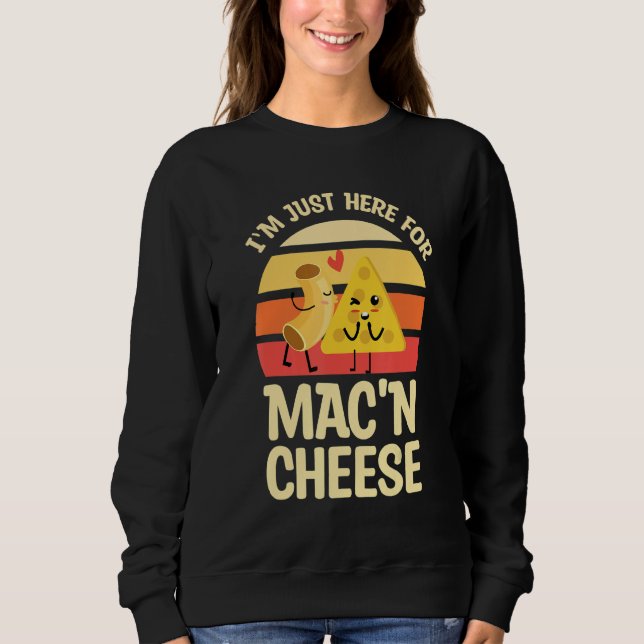 Camiseta Estou Aqui Só Pelo Macarrão Com Queijo Para Mac 'N (Frente)