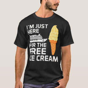 Camiseta ESTOU Aqui Só Pelo Sorvete Grátis Divertido Cruzei