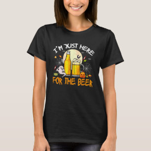 Camiseta Estou Aqui Só Por Cerveja Fantasia Halloween Bebed