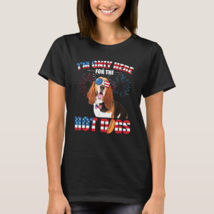 Camiseta Estou Aqui Somente Para Os Cachorros Quentes Ameri