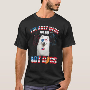 Camiseta Estou Aqui Somente Para Os Cachorros Quentes Ameri