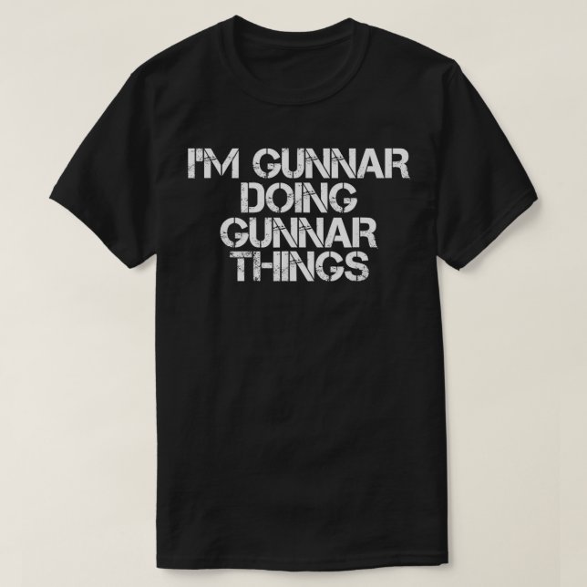 CAMISETA ESTOU ARMANDO FAZENDO COISAS DO GUNNAR. (Frente do Design)