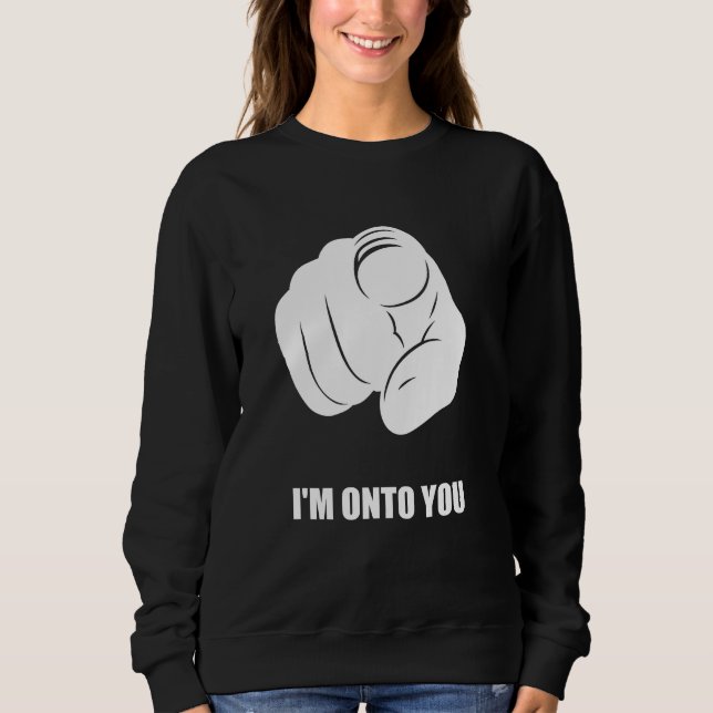Camiseta Estou Atento a Você - Dedo em Rista, Divertido (Frente)