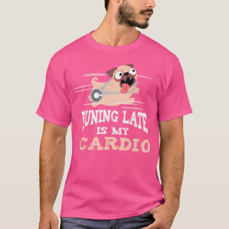 Camiseta Estou Atrasado é Meu Cardio Engraçado Homens Mulhe