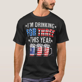 Camiseta Estou Bebendo Por Três Novo Pai Gêmeos Engraçado 4