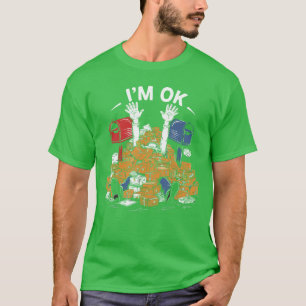 Camiseta Estou Bem Amante do Trabalhador Postal Divertido P