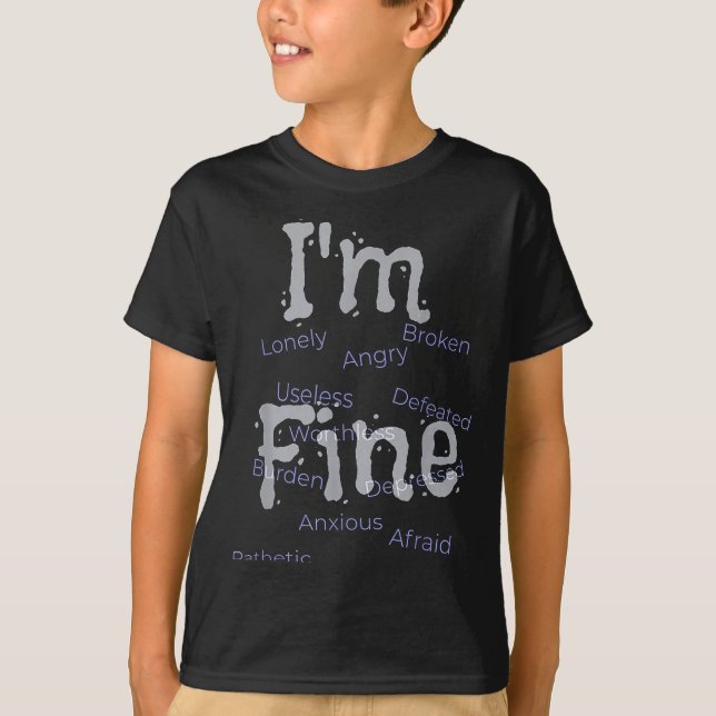 Camiseta Estou bem conscientização da prevenção (Frente)