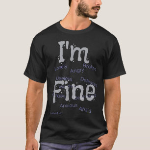 Camiseta Estou Bem Conscientização sobre Prevenção ao Suicí