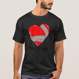 Camiseta Estou Bem Coração Falhou Casamento Divórcio Separa