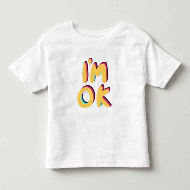 Camiseta Estou Bem – Design de Tipografia Retro Positiva (Frente)
