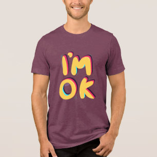 Camiseta Estou Bem – Design de Tipografia Retro Positiva