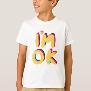 Camiseta Estou Bem – Design de Tipografia Retro Positiva