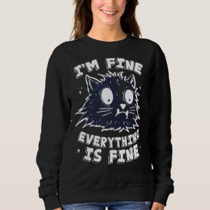 Camiseta Estou bem, está tudo bem, Pai de Gatinho Crazy C