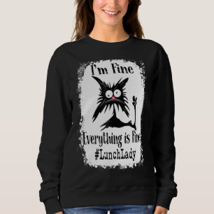 Camiseta Estou bem, está tudo bem, senhora do almoço de Gat