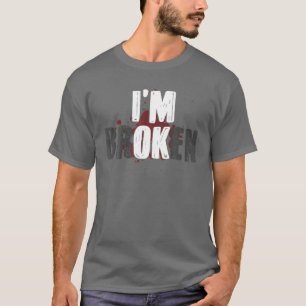 Camiseta Estou bem, estou com uma doença invisível quebrada