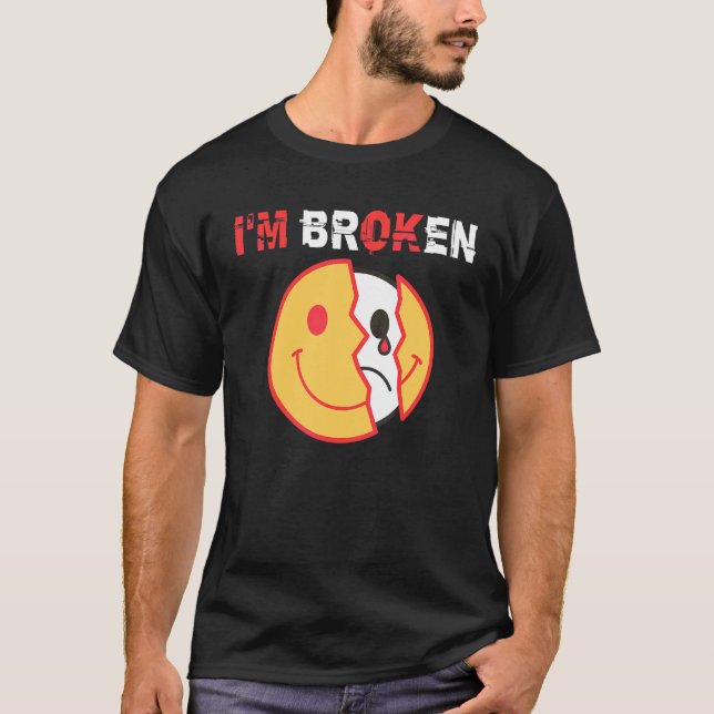 Camiseta Estou Bem  Estou Quebrado Doença Invisível 4 (Frente)