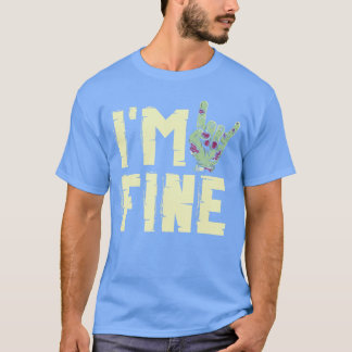 Camiseta Estou Bem Mão de Zumbi Zumbis Horrorrick Ótimo Sal