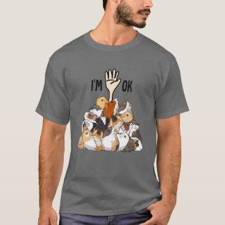 Camiseta Estou bem, querida Guiné Engraçado Porco Mãe Porco