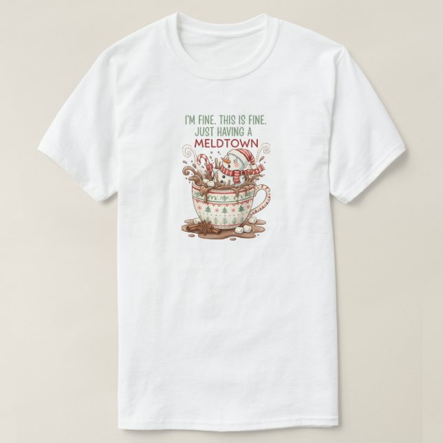 Camiseta Estou bem, só estou tendo um colapso  (Frente do Design)