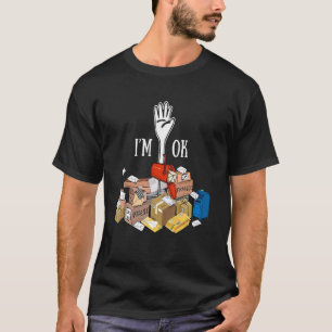 Camiseta Estou bem, trabalhador postal.