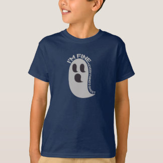 Camiseta 'Estou Bem, Tudo é Fantasma' Kids