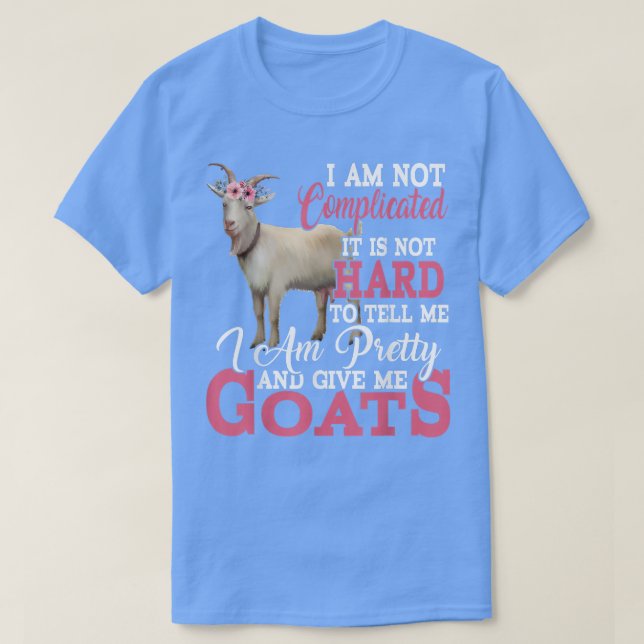 Camiseta Estou Bonito e me dê cabras engraçadas (Frente do Design)