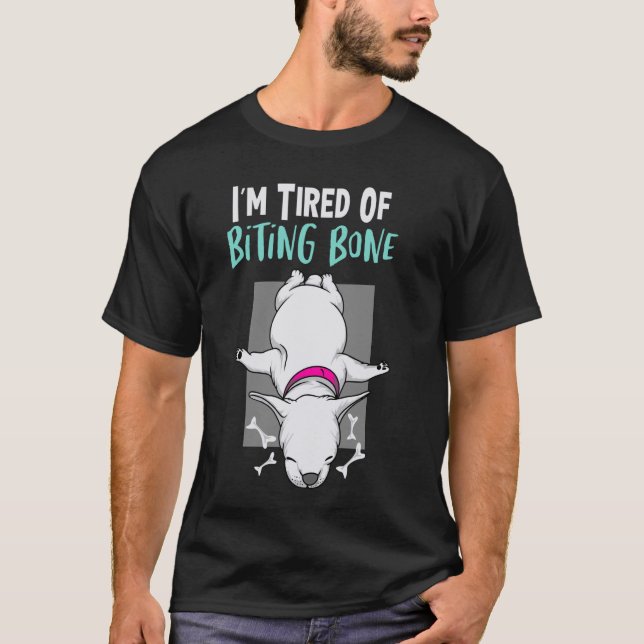 Camiseta Estou Cansado De Morder Cachorro Mem Cute Engraçad (Frente)
