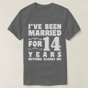 Camiseta Estou Casado Há 14 Anos Aniversário de Casamento