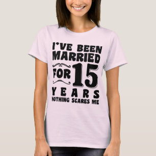 Camiseta Estou Casado Há 15 Anos Festa de Casamento Engraça