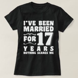 Camiseta Estou Casado Há 17 Anos Festa de Casamento Engraça