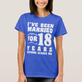 Camiseta Estou Casado Há 18 Anos Festa de Casamento Engraça
