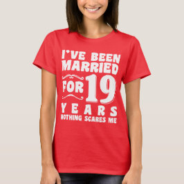 Camiseta Estou Casado Há 19 Anos Festa de Casamento Engraça