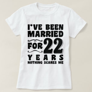 Camiseta Estou Casado Há 22 Anos Festa de Casamento Diverti