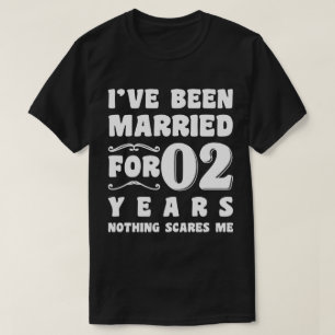 Camiseta Estou Casado Há 2 Anos Aniversário de Casamento