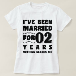 Camiseta Estou Casado Há 2 Anos Festa de Casamento Divertid