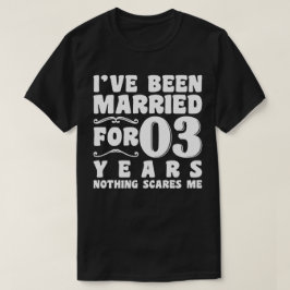 Camiseta Estou Casado Há 3 Anos Aniversário de Casamento
