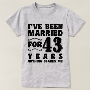 Camiseta Estou Casado Há 43 Anos Casal Correspondente